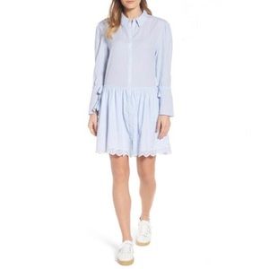 Caslon- Pinstripe Cotton Shirtdress (m)
